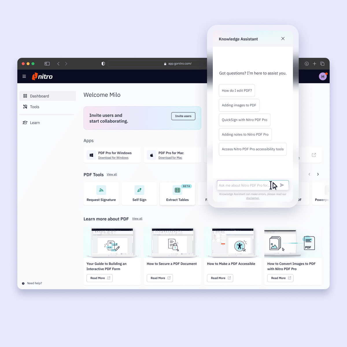 Screenshots-Workspace-Knowledge Assistant